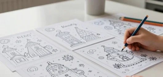 A Holiday Coloring Page That’s Ready When You Are